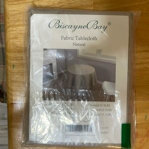 Biscayne Bay… Fabric tablecloth… Natural